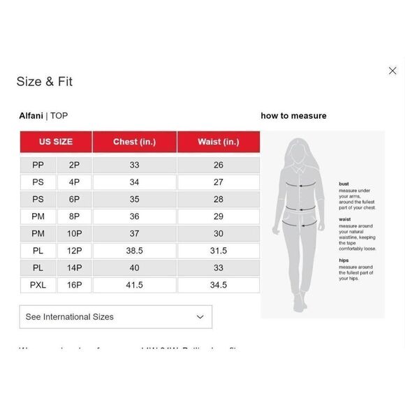 Alfani NWT Petite Chevron-Striped Tunic Blouse Top - Picture 5 of 5